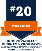 #20 Management Undergraduate Business Programs U.S. News & World Report Public Rankings