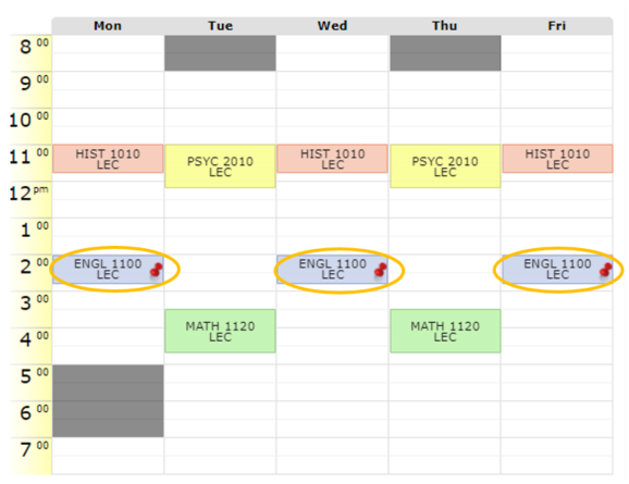 Pinned classes