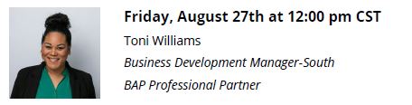 toni williams MTF webinar
