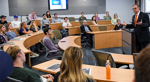 Bob Jones presenting to crowd Bob Jones presenting to crowd