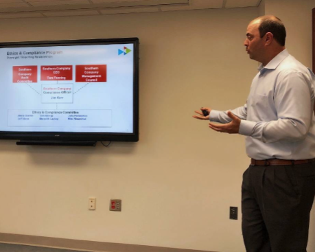 Tim Self discusses the Ethics and Compliance program at Southern Company Tim Self presenting