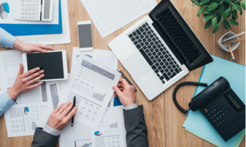 accounting student studying