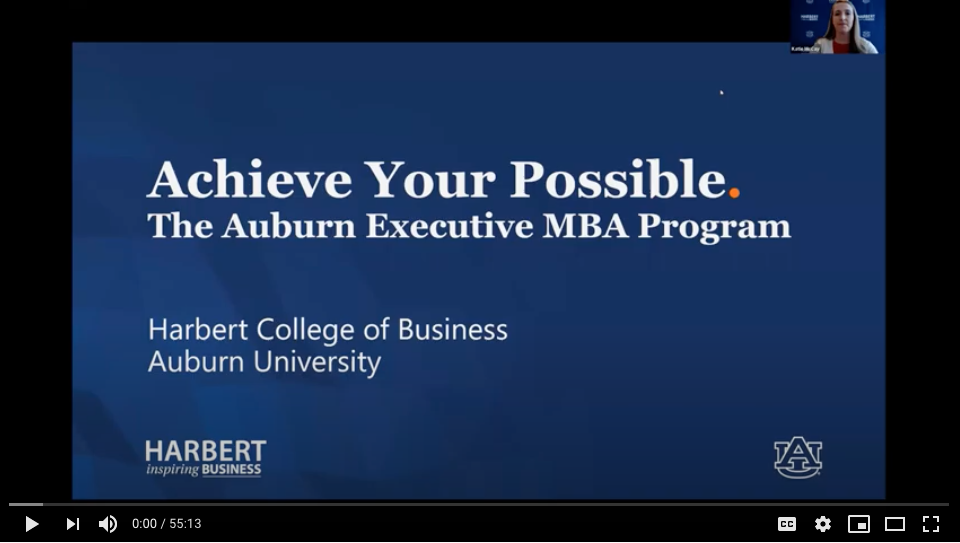 The Auburn MBA Difference with Julie Rogers, EMBA '20