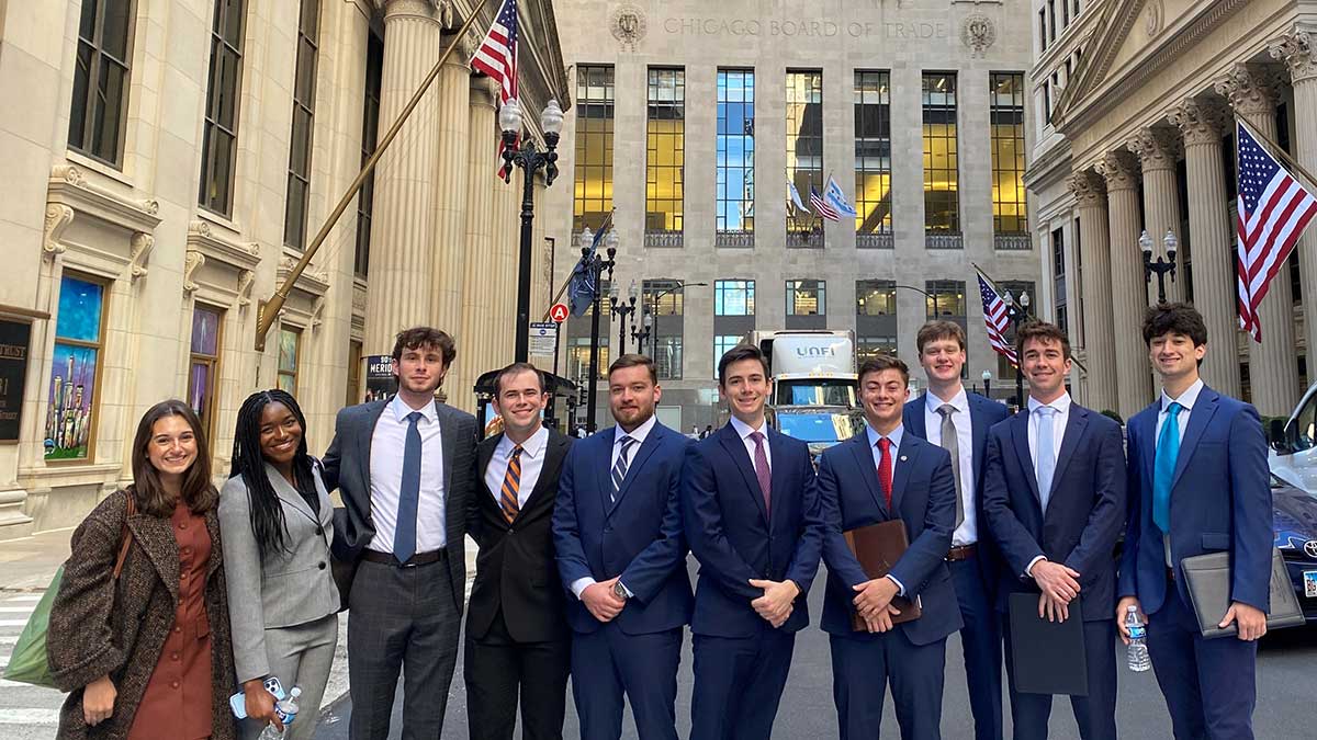 Students at the Chicago Board of Trade