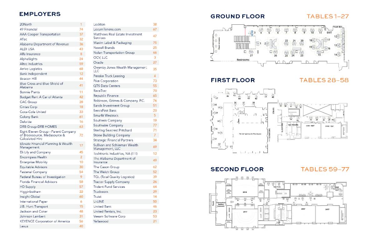 Career Fair map