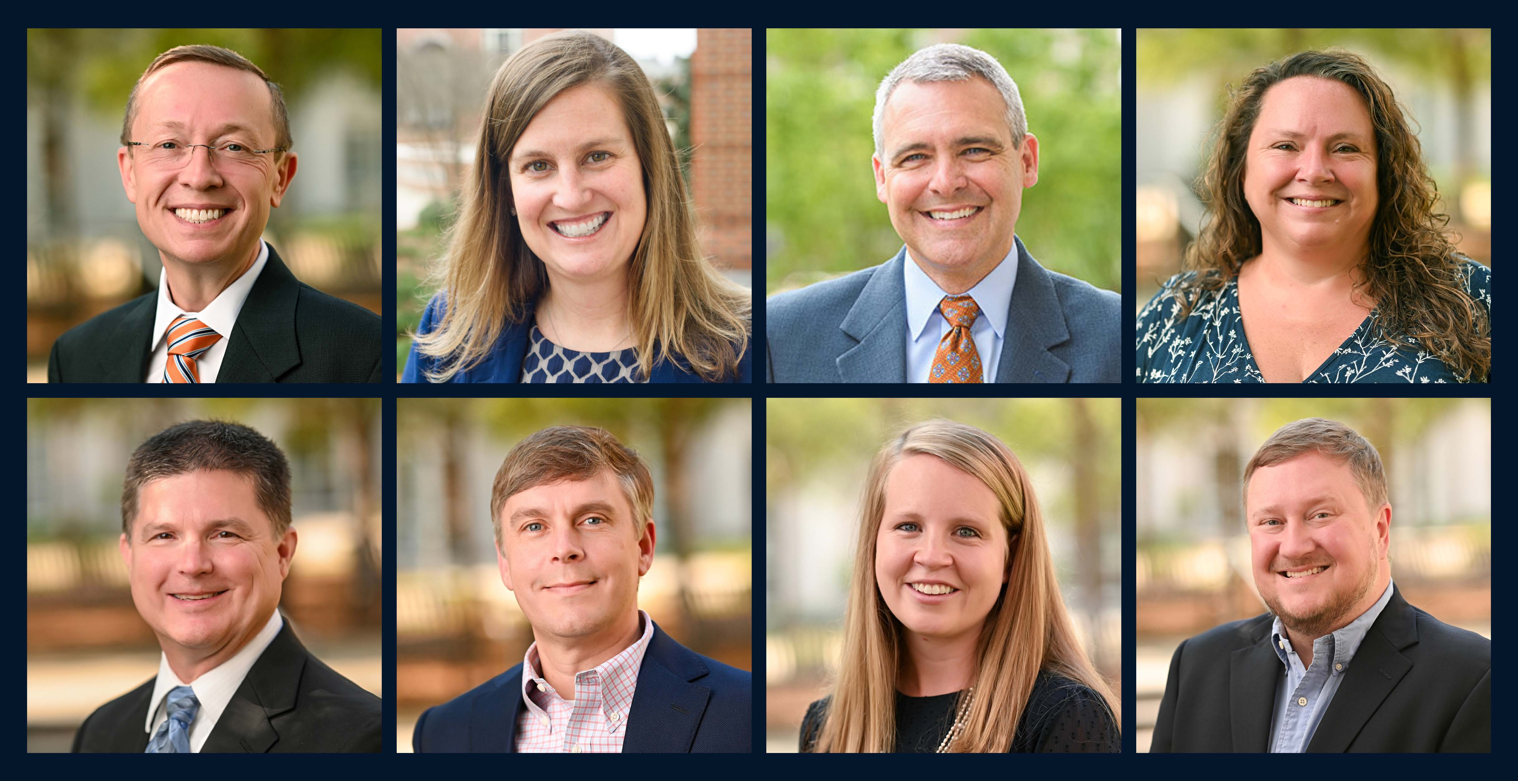 Eight faculty headshots