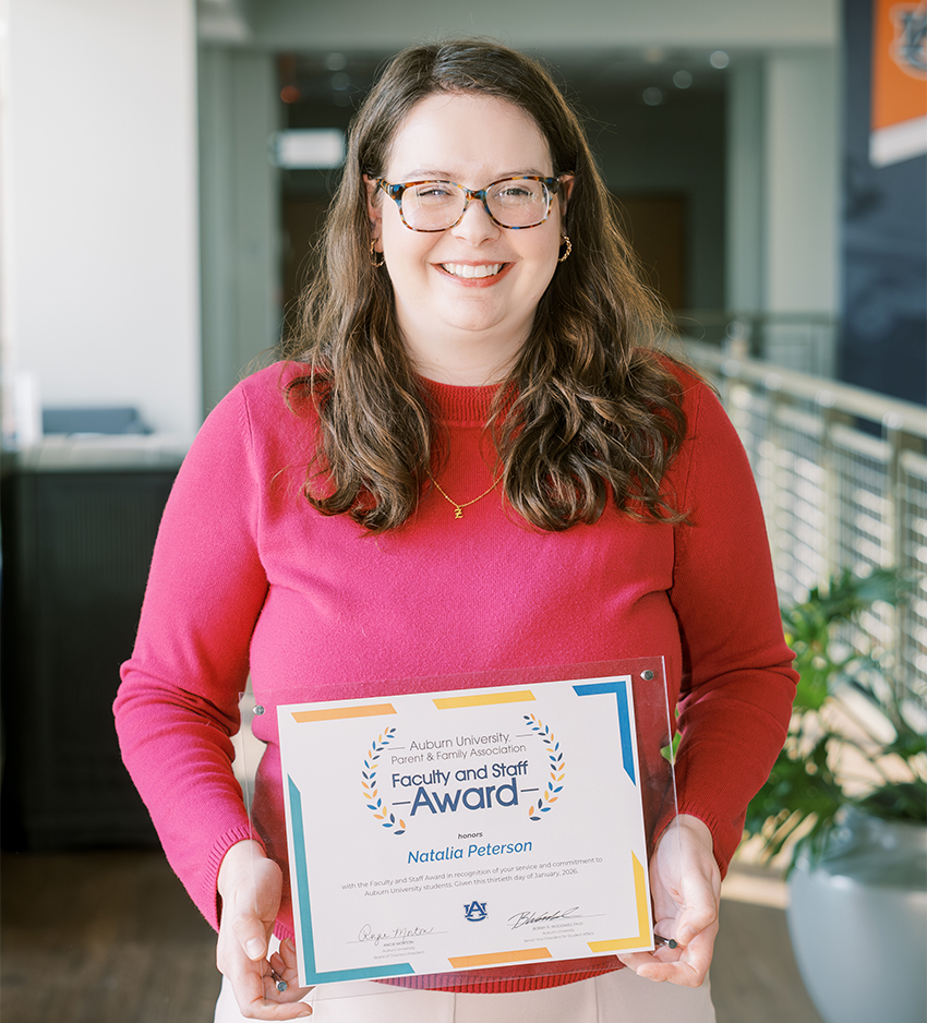 Woman holding certificate