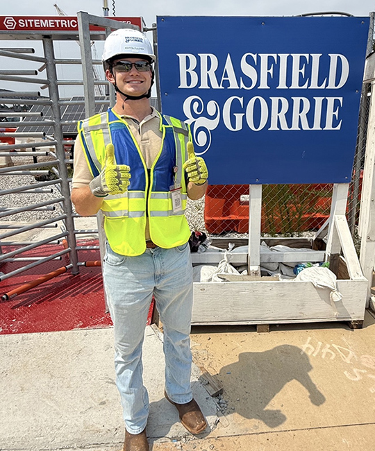 Man standing at construction site