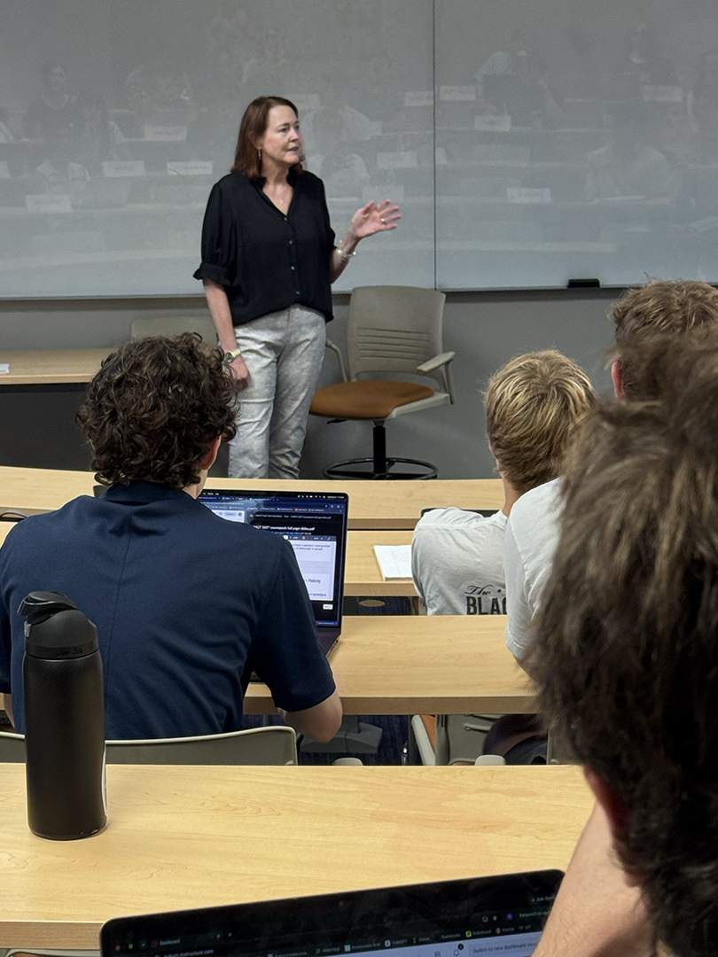 Liesl Wesson teaching Woman teaching in classroom