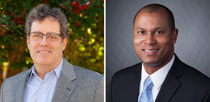 Bumpers and O'Keefe Two men headshots side by side