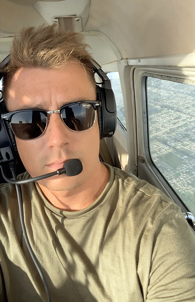 Ethan Franz Ethan Franz closeup flying plane