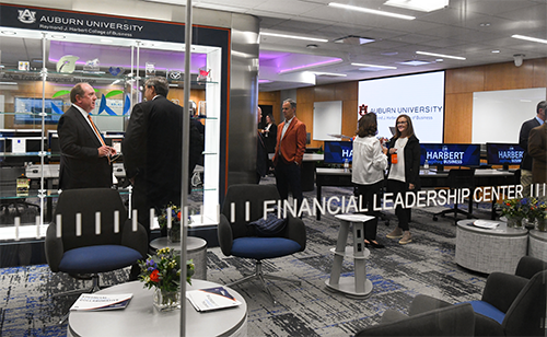 The financial leadership center for FMA in the Harbert Investment Center