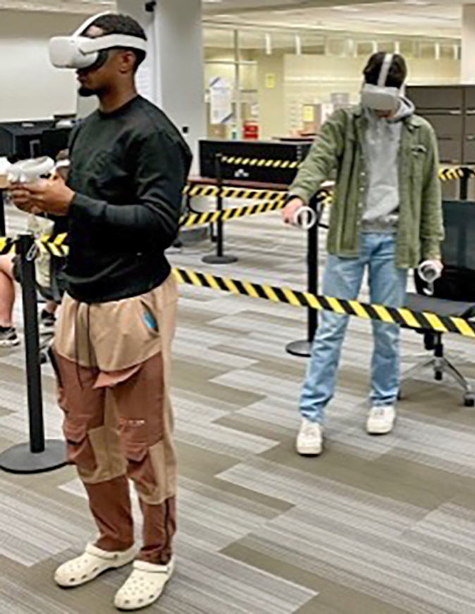 enfb4950 students with vr at icr lab