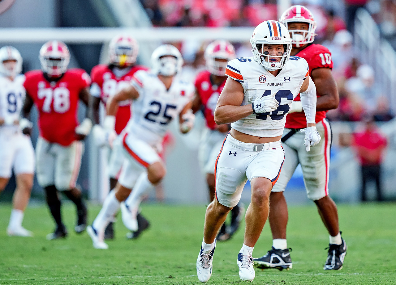 Jacob Levant Jacob Levant Auburn football on field