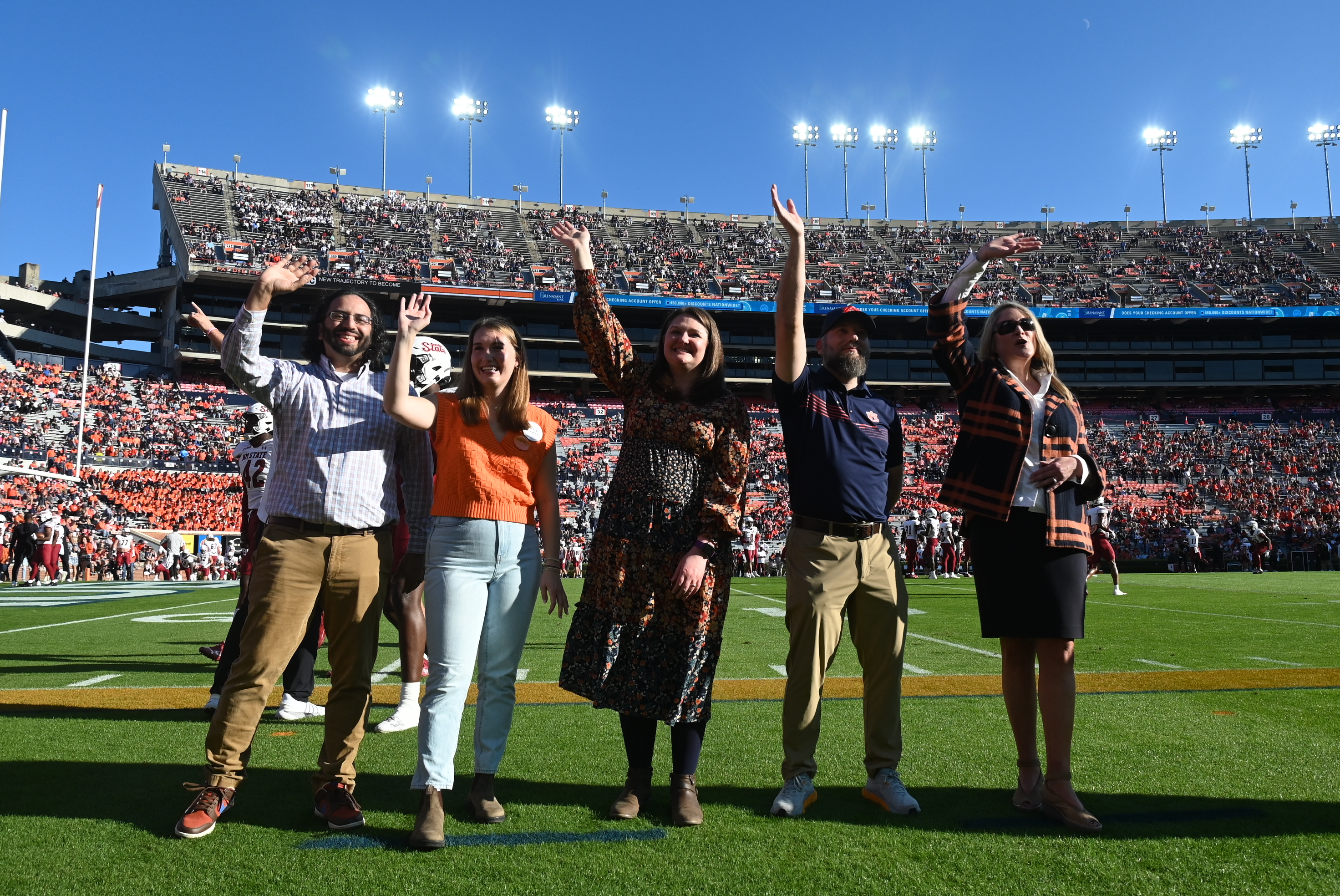 Lowder Center on-field recognition Lowder Center and Harbert faculty on-field recognition