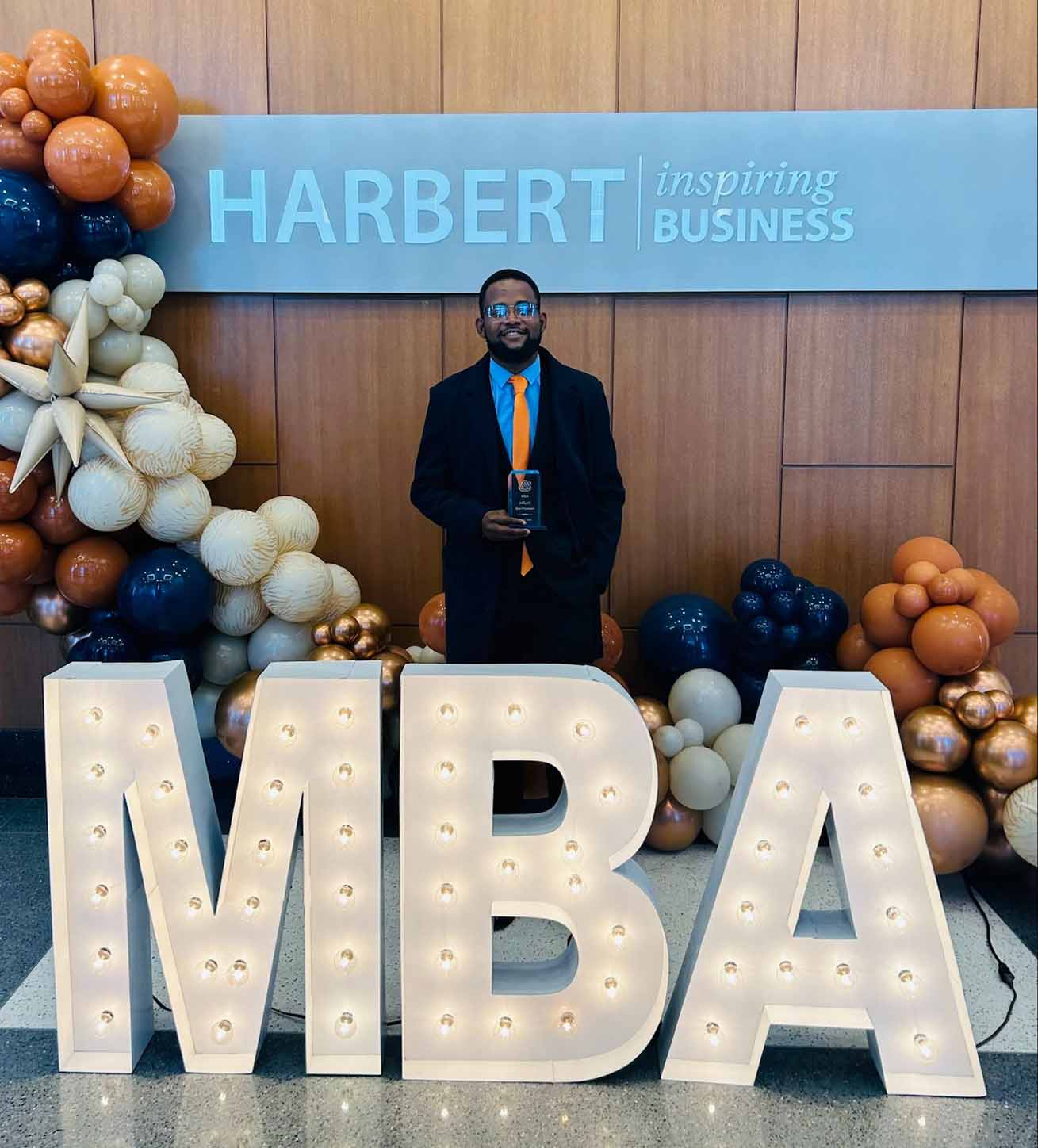 Lekan Afolabi at Harbert College