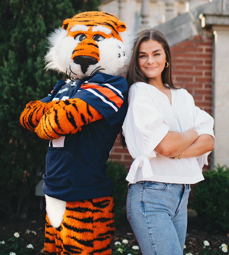 Madison Larson student with Aubie