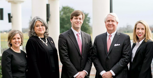 Auburn alumnus Robert Runkle (second from right) with members of The Runkle Group at Morgan Stanley staff