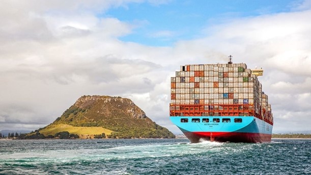 Maersk Shipping boat on the seas