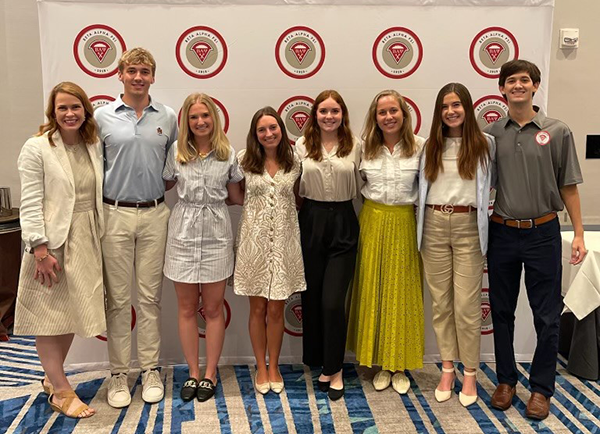 Sophie Elve with Beta Alpha Psi officers