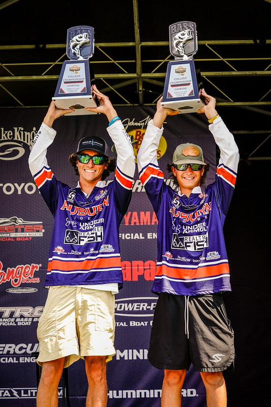 Smith and Marbut with tournament trophies