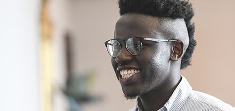 Student smiling