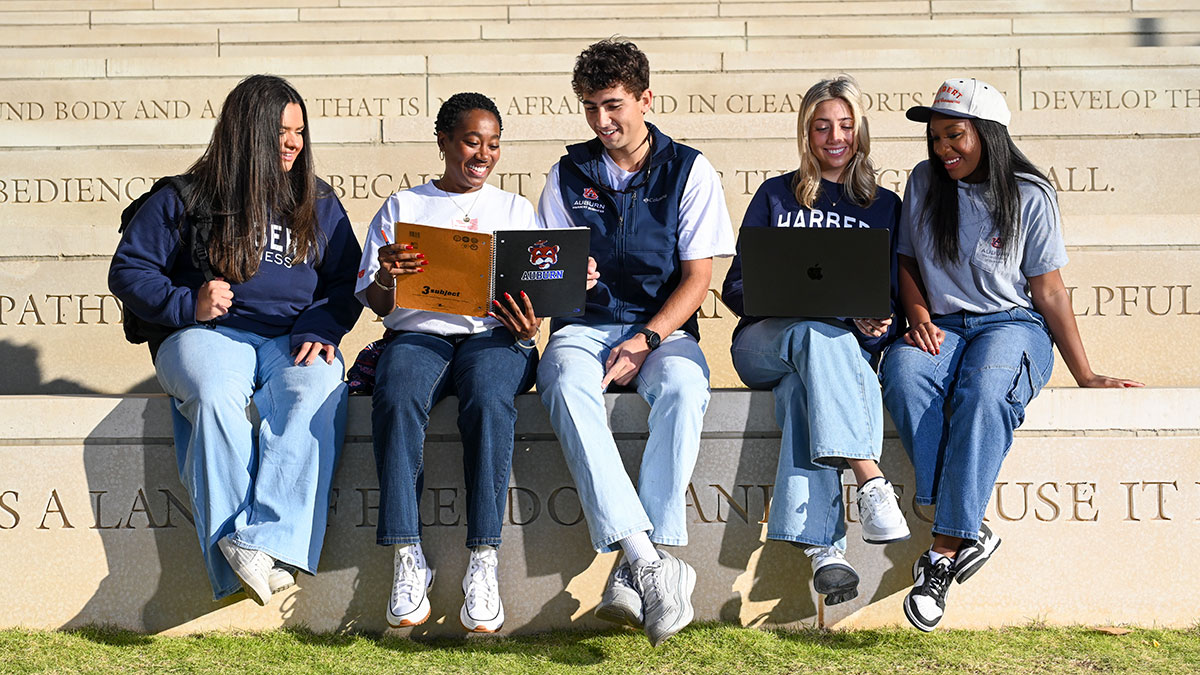 Fall 2025 Harbert Student Creator Program on Creed steps outside